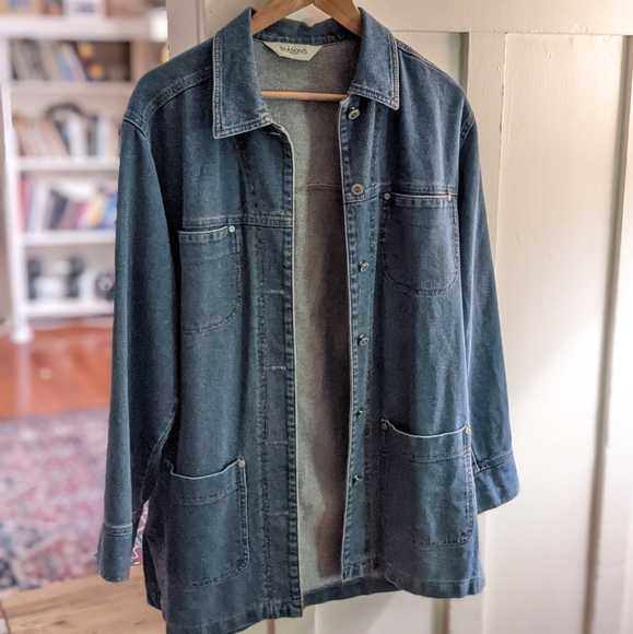 Denim jacket with a corduroy texture - Picture 2 of 4